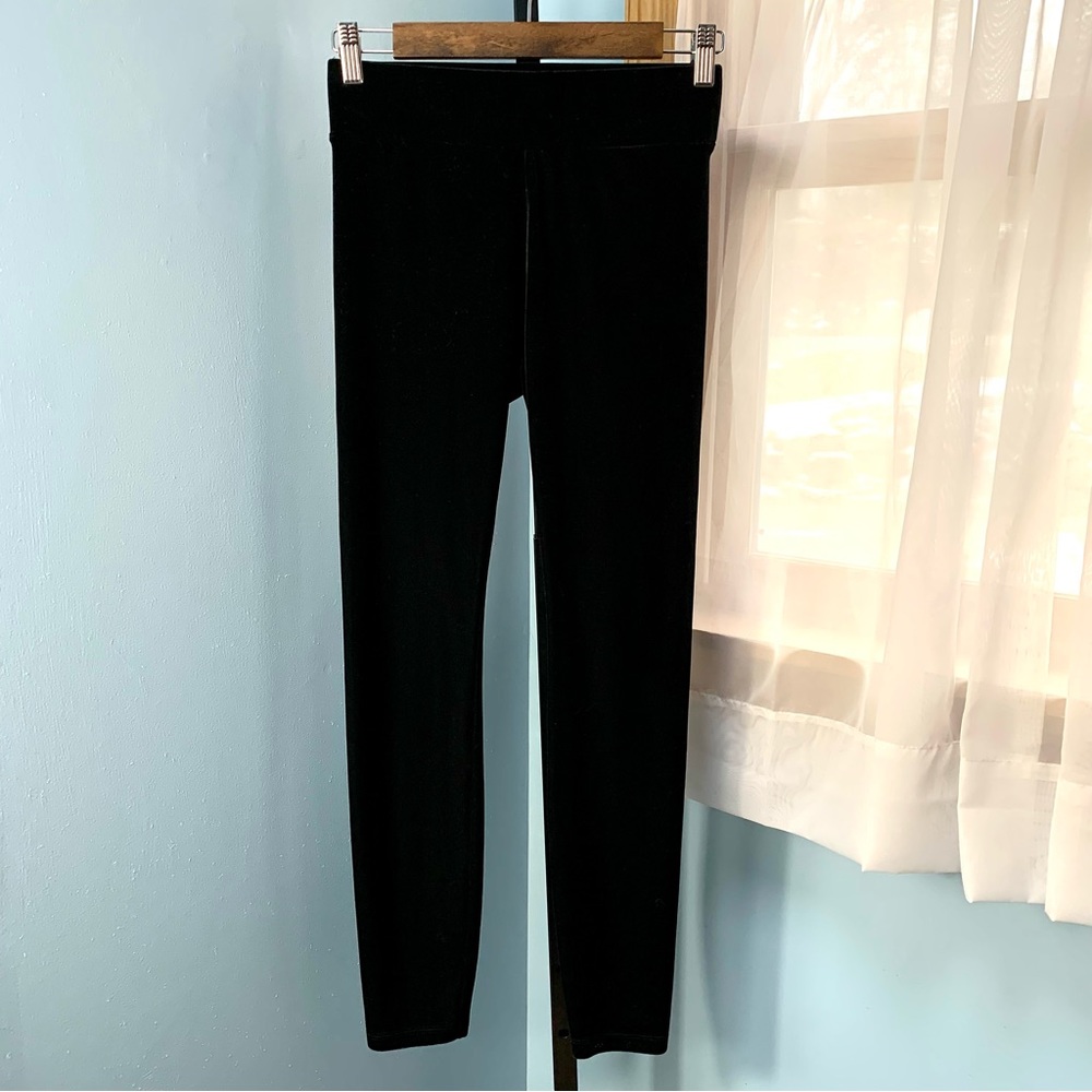 J. Crew Black Velvet Leggings - Picture 2 of 6
